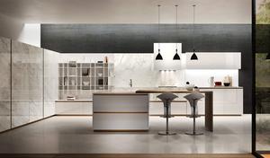 Meubles de cuisine modulaires modernes noirs Kino Smart, ensemble complet avec évier, armoires d'angle, portes en contreplaqué et acier inoxydable, origine Guangdong - Product Image 3
