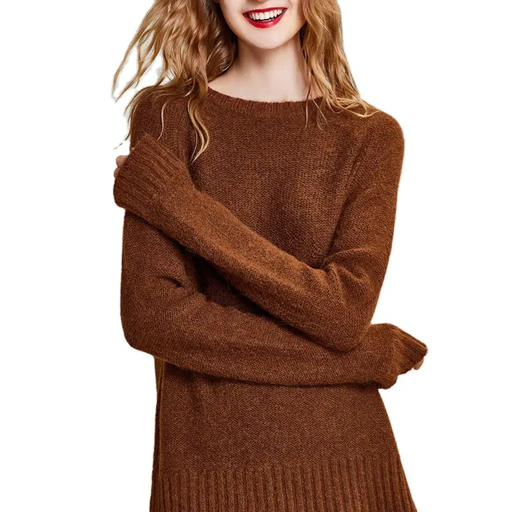 Model Baru Sweter Rajut Warna Polos Wanita Sweater Hangat Bottoming