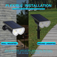 Panneau solaire polycristallin haute efficacité, lumière de jardin extérieure IP65, réglable, à fixation murale ou encastrable au sol, pour aménagement paysager
