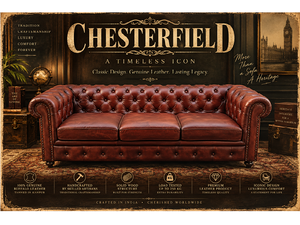 Premium Chesterfield Genuine Leather Eco-Friendly <b>Sofa</b> Set American Luxury Furniture Button Tufted Classic Vintage Living Room - Product Image 1