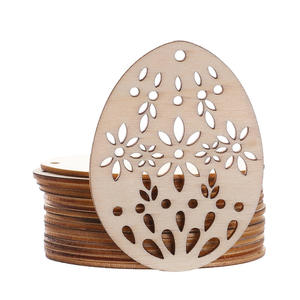 Décoration en bois découpée au laser sur mesure en gros, silhouettes d'animaux, œufs de Pâques, lapin, décoration suspendue pour la remise des diplômes, 10 pièces/sac - Product Image 6