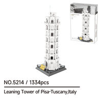Wange 5214 Tour de Pise, Italie, modèle de blocs créatifs, ensemble de blocs de construction éducatifs unisexe, jouet en plastique
