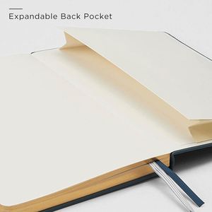 High Quality Hardcover A5 Daily Planner <b>Lined</b> Leather Journal <b>Notebook</b> with 100GSM Thick Paper Thread Sewn 80 Sheets - Product Image 3