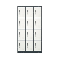 Armoire de rangement moderne en acier avec serrure à clé 6/9/12/15/18 portes pour garde-robe de personnel de salle de sport ou utilisation en atelier