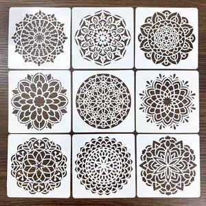 แม่แบบลายแมนดาลา PET ทนทานสำหรับงาน <span class=keywords><strong>DIY</strong></span> <span class=keywords><strong>งาน</strong></span>ฝีมือ แม่แบบตกแต่งสำหรับเด็กเล็กฝึกวาดภาพกราฟฟิตี - Product Image 6