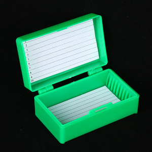 Hongbolai Pathology Slide Box 10-Slide Capacity Green Plastic Case For <b>Microscope</b> Slides Storage - Product Image 1