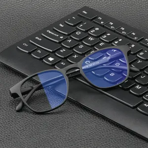 Gafas cuadradas y flexibles Tr90 Unisex, antiluz, para ordenador, con bloqueo de luz azul, venta al por mayor