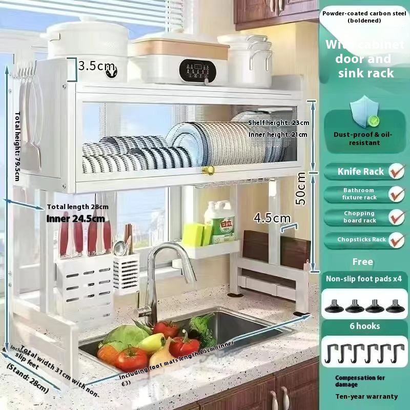 White 65CM- Deluxe complete set+single flip door