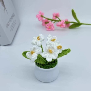Personnalisable Creative Crochet Décoratif Fleurs Plantes À La Main Rose Marguerites Lotus Tulipes Fraise Chaud Nouvel An Cadeau Long - Product Image 5