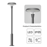 Lampe de jardin LED tout-en-un en aluminium et PVC, télécommandée, longue durée de vie, pour aménagement paysager, parcs et complexes hôteliers, IP65 DC AC, best-seller