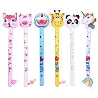 Jouets gonflables en PVC, animaux de dessin animé sur longues tiges, pour enfants, pour stands de rue, bâtons gonflables promotionnels, ballons gonflables animaux
