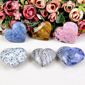 Piedras de Cristal Curativas de Alta Calidad, <span class=keywords><strong>Jaspe</strong></span> Kiwi, Mookaite, Rodonita, Piedra de Palma en Forma de Corazón para Regalo de Joyería - Product Image 2