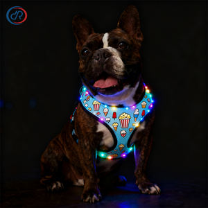 Harnais pour chien LED rechargeable OKKPETS Harnais pour chien lumineux à motif de logo personnalisé étanche pour la marche de nuit - Product Image 2
