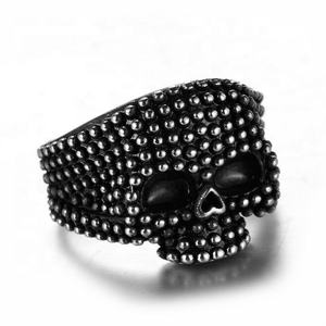 Bijoux en acier inoxydable punk anneaux de crâne pour hommes DM233 - Product Image 1