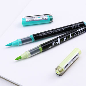 Ensemble de stylos acryliques à pointe pinceau en plastique liquide direct, opaque, empilable, non toxique, pour la peinture artistique, stylos <span class=keywords><strong>aquarelle</strong></span> pour la fête des enfants - Product Image 1