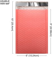 Enveloppes rembourrées à bulles, courrier à bulles rose, Logo personnalisé, en Poly scellé, pour toutes les entreprises, 50 pièces