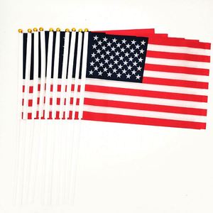 Multi Size Custom Polyester <b>Mini</b> <b>Hand</b> Flag Country America <b>Hand</b> Waving Held Flag - Product Image 4