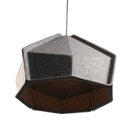 Lampe suspendue rectangulaire en feutre PET gris de style européen moderne, LED blanc chaud, hauteur réglable, protection des yeux, garantie 5 ans, pour la maison