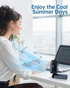 Ventilateur de poche pliable électrique personnel à affichage numérique Batterie Usb Charge Handy Pocket Pliable Rechargeable Portable Fan Mini - Product Image 6