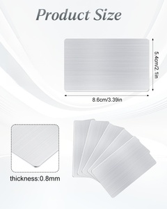 Biglietti da Visita in Acciaio Inox 304 Moderni Verniciati, 85*54mm, Spessore 0,8mm, Incisione Laser, Schede Metalliche - Product Image 2