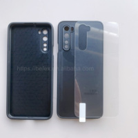 Coque arrière de téléphone en verre trempé avec rainure, étui noir vierge pour impression UV pour ONEPLUS NORD