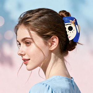 กิ๊บติดผมทรงกอทิก Oradour Coraline Acetate แบบประกบสองด้าน Ghost Mom สำหรับผมหนา ยึดผมแน่น น้ำหนักเบา ไม่ลื่น ใช้ได้ทุกวัน - Product Image 2
