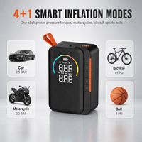 Compresseur d'air sans fil rechargeable avec manomètre intelligent et écran LED pour gonflage de pneus de voiture, vélo et moto