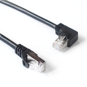 Personalizzato 90 °   Cavo Ethernet RJ45 Angolare (Su/Giù/Sinistra/Destra) UTP FTP Maschio-Maschio Cat6 Cat8, Cavo Patch di Rete OEM ODM - Product Image 5