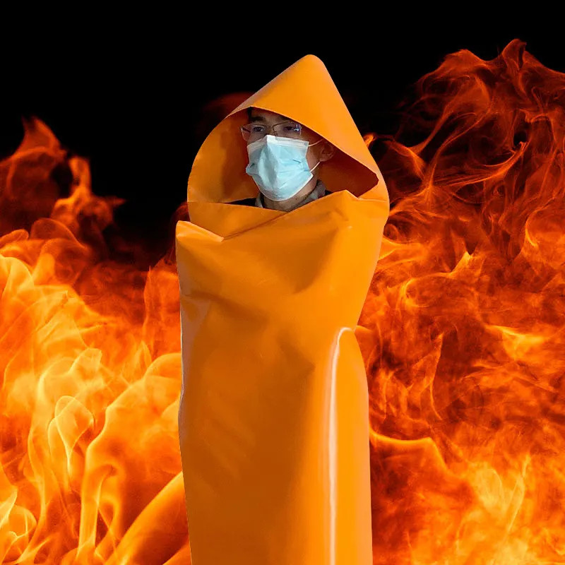 Fire Fighting Insulation Emergency Survival Safety Hooded fireproof cloak Nighttime reflective clothing