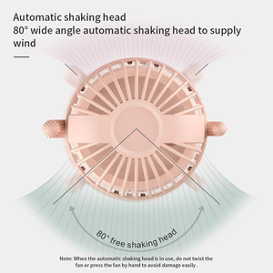 Mini ventilateur portable <span class=keywords><strong>Cactus</strong></span> rechargeable avec rotation automatique à 80 degrés, 3 vitesses, vent puissant, fonctionnement silencieux, pour voiture et maison - Product Image 4