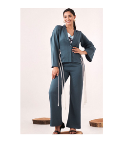 Blazer classique pour femmes à manches longues, coupe ajustée, veste de bureau formelle, tenue de travail décontractée, vente en gros - Product Image 2