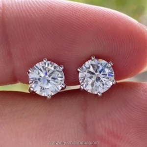 IGI gia chứng nhận 1 2 3 Carat hpht cvd phòng thí nghiệm phát triển kim cương đinh tán 14k 18K rắn vàng 6 prong telula Tổng Hợp Kim Cương Bông tai Stud - Product Image 5