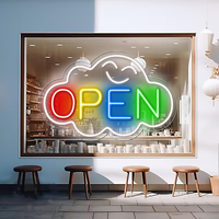 Enseigne néon LED personnalisée pour café avec panneau arrière en acrylique, décoration étanche pour café, bistrot, devanture de magasin, décoration murale commerciale