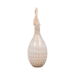 Vaso in vetro a goccia con decorazione a foglia per soggiorno, camera da letto, ufficio, tavolo - Product Image 2