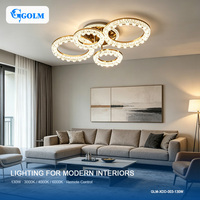 Plafonnier LED décoratif moderne pour chambre à coucher, 130W SMD2835, en fer PS, télécommandé, 3 CCT