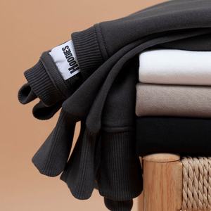 H5036 Vente en gros en stock logo personnalisé 4XL 300g 100% coton sweats unisexes surdimensionnés grande taille sweats pour hommes - Product Image 4