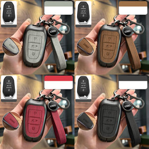 Housse de clé de voiture en cuir DM, alliage de zinc métallique, coque de protection pour clé de voiture pour <span class=keywords><strong>Peugeot</strong></span> Rcz 301 308 408 <span class=keywords><strong>5008</strong></span> - Product Image 6