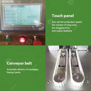 Atadora Eléctrica de Chorizo, Cortadora de Chorizo, Enlazadora Automática Industrial, Máquina para Atar Salchichas con Nudo - Product Image 4