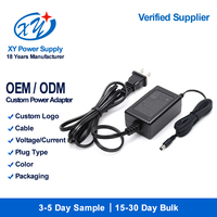 Adaptateur secteur OEM personnalisé 12V 24V Classe 2 avec cordon d'alimentation détachable, prises US UK EU AU, fabricant certifié ETL CE