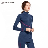 Alpine PRO, conjunto de ropa de esquí transpirable de secado rápido para mujer, ropa interior térmica de invierno sin costuras hecha de lana Merino