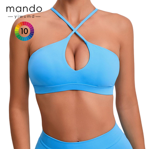 Commercio all'ingrosso <span class=keywords><strong>reggiseno</strong></span> sportivo sportivo ad alto impatto <span class=keywords><strong>reggiseno</strong></span> sportivo da donna di moda con cinturini trasversali da donna - Product Image 4