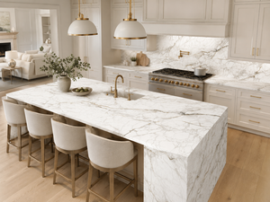 UNION Calacatta Silver Rift, Cuarzo Artificial Impreso, Losa Súper Jumbo, Diseño Moderno Ecológico para Paredes y Pisos de Cocina - Product Image 5