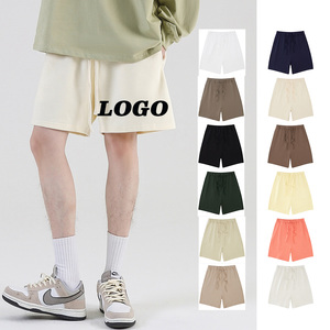 275 GSM coton Shorts hommes été haut court avec <span class=keywords><strong>short</strong></span> décontracté hommes sueur sport blanc Shorts logo personnalisé impression motif logo - Product Image 1