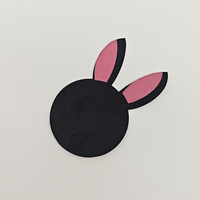Couvre-mamelon Festival sans couture en forme de coeur Pétales de poitrine colorés Oreille de lapin Couvre-seins jetables
