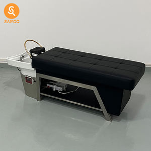 Chaise de shampooing inclinable professionnelle pour salon, pour hommes, moteur électrique, cuir PU, confortable pour les salons de spa et de beauté - Product Image 4