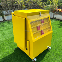 Vitrine de cigarettes extérieure pliable en métal sur mesure avec parapluie Kiosque de promotion du tabac pliable portable