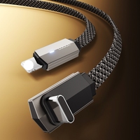 Câble de charge et de données pour voiture Toocki en alliage d'aluminium durable, charge rapide PD 20W, transmission de données haute vitesse 480 Mbps