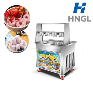 Machine à rouleaux de crème glacée double automatique à friture, 5 barils, compresseur 220V pour usage domestique, <span class=keywords><strong>restaurant</strong></span>, magasin d'alimentation, snacks - Product Image 5