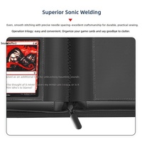 Vente en gros d'album à fermeture éclair en cuir PU à 9 pochettes pour cartes à collectionner, 360 pochettes à chargement latéral, grande capacité, TCG pour cartes Pokémon