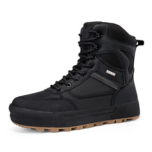 DF22 AS33 2719 <b>Black</b> Tactical <b>Boots</b> Waterproof Outdoor All Seasons High Top Hiking Shoes Textile Material - Product Image 3